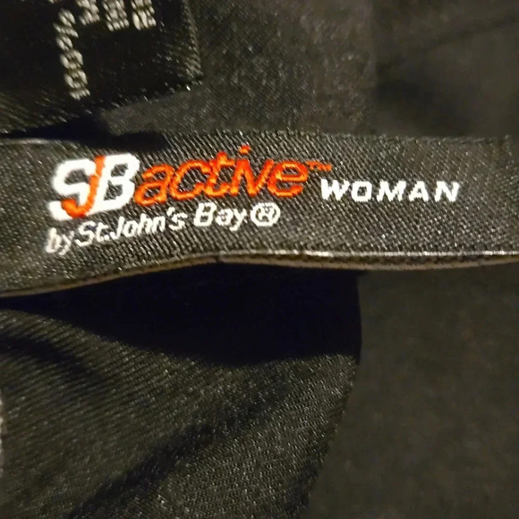 SB Active Woman by St. John's Bay Lt Blue Crops with White Stripes Women Size 1X - Picture 10 of 13